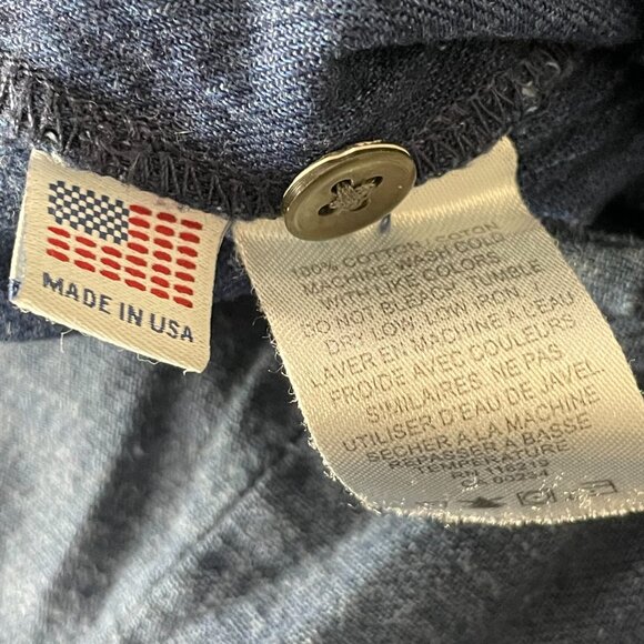 Steven Alan Jumpsuit Wide Leg Size P Sleeveless Button-Up Women Blue Denim Style - Picture 9 of 9